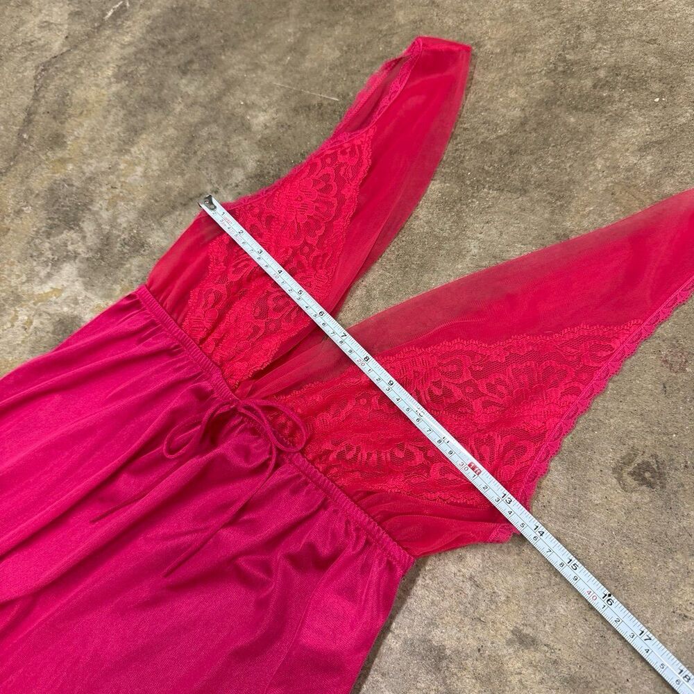 Vintage fuschia pink coquette maxi dress - Picture 6 of 7